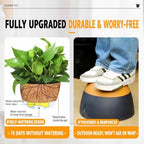 11.4 Inch, 2-Pack Large Self Watering Hanging Planters, Durable Resin Pots for Indoor Outdoor Plants with Detachable Bottom, Water Storage, Breathable Drainage (Dark Gray, 2) - Image 5