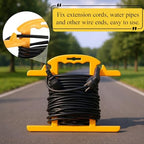 Ripeng 3 Pcs Heavy Duty Extension Cord and Hose Reel with Carrying Handle, Durable ABS H-shape Design Fits 100ft Cord Cable or Water Hose, 50ft Soaker Tube Management (Yellow) - Image 5