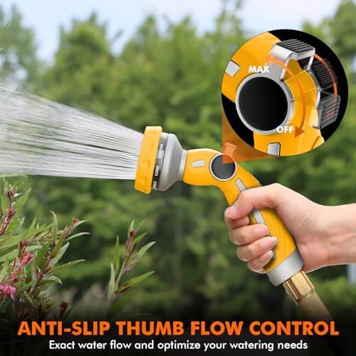 RESTMO Hose Nozzle Heavy Duty, Metal Water Hose Sprayer for Garden - Image 3