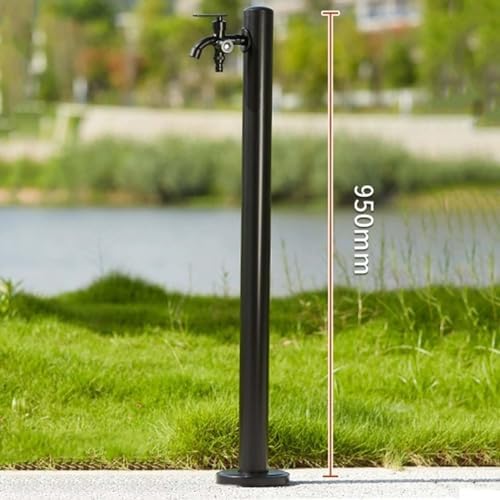 Stainless Steel Freestanding Water Column - 95cm Garden Hose Holder with Faucet, Stylish Outdoor Fountain Hydrant for Car Washing, Watering, and Landscape Decoration - Image 2