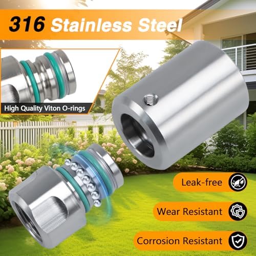 Upgraded 1/2"NPT High-Pressure Stainless Steel Swivel Joint for Hose Reels – Heavy-Duty, Leak-Proof, with Grease Fitting & Smooth Ball Bearing Rotation - Image 3