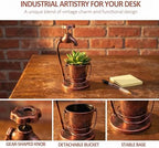Rustic Faucet‑Shaped Metal Planter, Vintage Bucket Plant Pot, Detachable Multi‑Purpose Succulent Planter Desktop Decor Entryway Yard Decor,Red Copper - Image 5