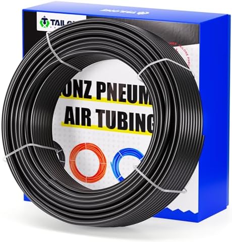 TAILONZ Black 1/4" OD Nylon Air Brake Hose 60M/200ft by TAILONZPNEUMATIC