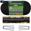 Secbulk 2026 Flat Soaker Hose 75 ft with Stakes for Garden, 75ft Linkable Drip Hose Diy Garden Irrigation System Saving 80% Water, Dual-layer Leak-free Design Water Hose with Holes by Secbulk