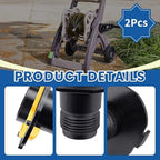 2Pcs Hose Reel Inlet Connectors with Yellow Retainer Clip Part - Image 4