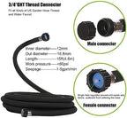 AMRITA 1/2"Soaker Hose KIT, 15ft 4Pack Garden Drip Hoses Plastic Couplings - Image 3
