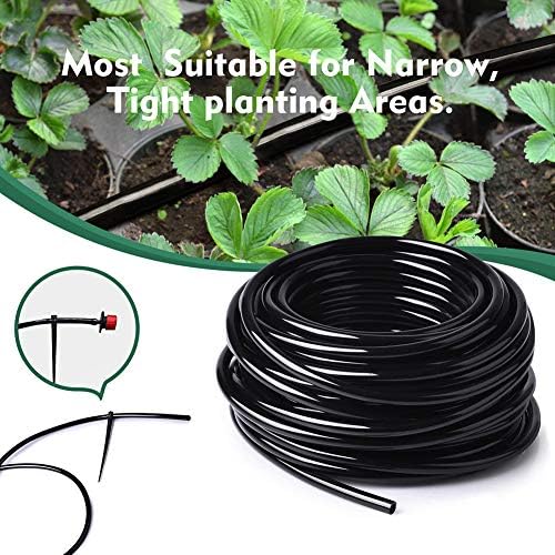 Bonviee 400FT 1/4” Drip Irrigation Tubing, 0.17” ID x 0.25” OD, Black - Image 3