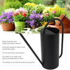 Watering Can, Indoor Metal Watering Can with Long Spout, 1500ml Large Capacity, Stainless Steel Watering Kettle for Desk Office Plants (Black) - Image 2