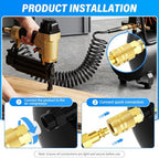 TAILONZ 1/4"MNPT M Style Quick Connect Industrial Air Coupler - Image 6