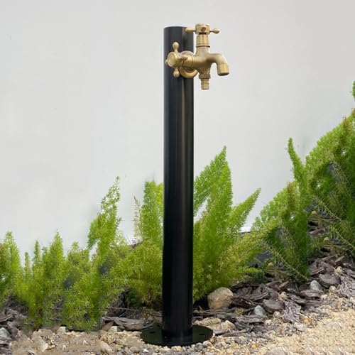 304 Stainless Steel Outdoor Vertical Garden Water Column - Freestanding Hose Stand with Lock Faucet, Antifreeze Water Dispenser, Garden Hydrant Fountain for Patio Decor by Unknown