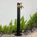 304 Stainless Steel Outdoor Vertical Garden Water Column - Freestanding Hose Stand with Lock Faucet, Antifreeze Water Dispenser, Garden Hydrant Fountain for Patio Decor by Unknown