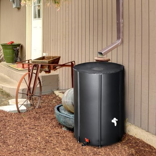 Collapsible Rain Barrel,Portable Water Storage Tank,Rainwater Collection System Downspout,Water Catcher Container with Filter Spigot Overflow Kit (100 Gallon) - Image 5