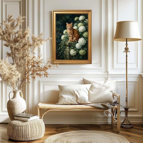 Gold Vintage Framed Watering Can Wall Art, Rustic Still Life Print - Image 6