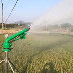 Impact Sprinkler with Pressure Gauge, 360° Slow Speed Rotation Large-Area Watering Spray 1.5" Farm Irrigation Spray Gun for Farmland Irrigation System - Image 2