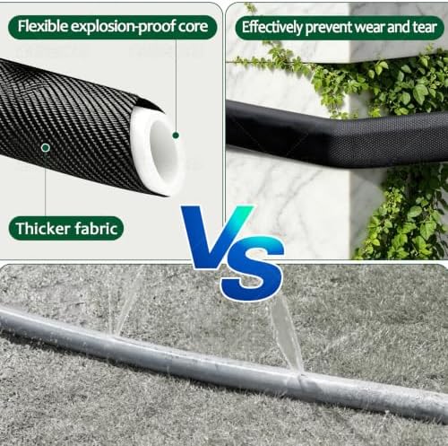 Garden Hose 100 FT Non-Expanding, Ultra-Lightweight, Kink-Resistant, Burst-Proof, Lead-Free & All-Weather Flexible High-Pressure Hose for Watering, Yard Work, Car Cleaning & Pet Bathing (100 FT) - Image 3