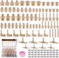 120Pcs Brass Hose Pipe Fitting & Hose Barb Kit for Air/Fuel/Water/Oil Hose by HOME
