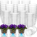 Self Watering Plant Pots, 3.5'', Transparent, 72 Pcs by Ferrochef