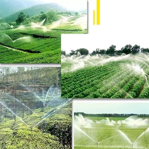 KEhtu Irrigation Spray Gun, 360° Automatic Rotating Sprinkler Gun with Nozzle Kit, Impact Mini Gun Sprinkler, Suitable for Corn and Wheat Farmland Garden Lawn Watering - Image 6
