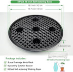8 Pack 16 inch Self Watering Base for Fabric Grow Bag, Self-watering Plastic Elevated Plant Saucer Stand, Automatic Watering Tray for Non-woven Planter Flower Pot Growth Tent Greenhouse Indoor Outdoor - Image 3