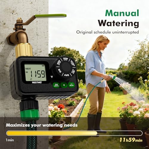 RESTMO Programmable Sprinkler Timer for Outdoor Hose Faucet 2 Pack - Image 3