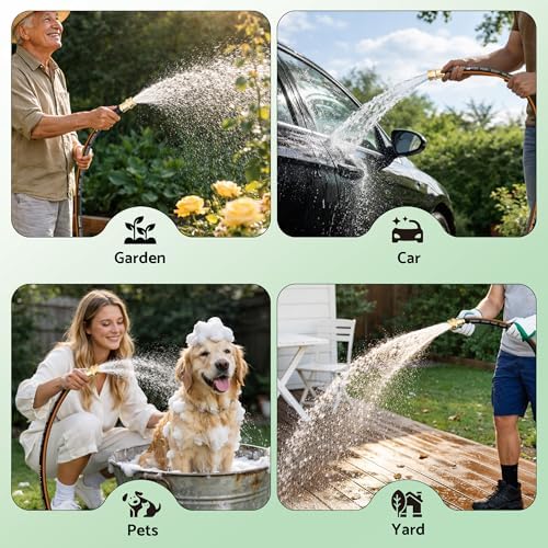 Heavy Duty Garden Hose 50 ft x 5/8", 5-Layer Hybrid Water Hose - Image 7