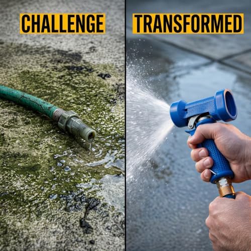 Water Spray Gun for Car Wash, Gardening, Lawn, and Irrigation, 350 Psi High Pressure, 26 GPM Nozzle, Brass Internal, Recessed Tip, Insulated Handle, G1/2 Fitting, 100 L/min, 2.2 lbs - Image 4