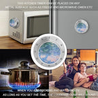 Stainless Steel Water Lily Pond in The Morning Printed Mechanical Timer - No Battery Required, Magnetic Loud Alarm Clock, Suitable for Travel and Office, Gym - Image 4