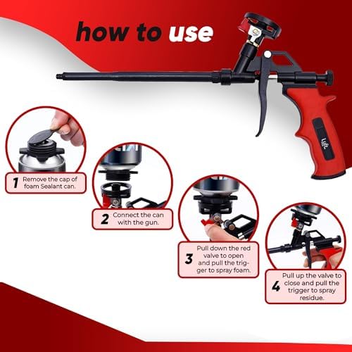 Professional Expanding Foam Spray Gun, 12 Insulation Guns + 108 Extenders - Image 4