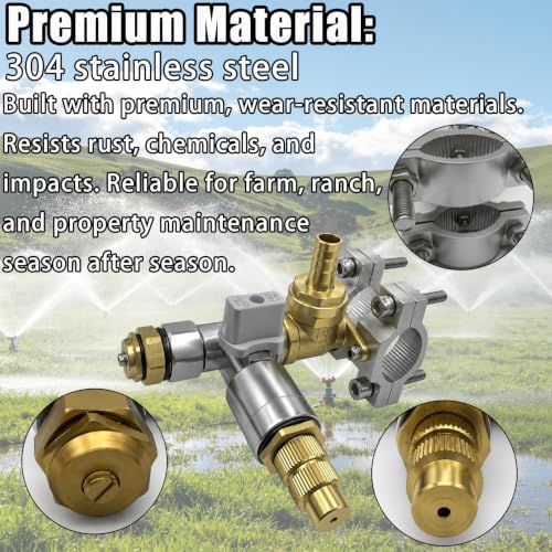 1-Pack Boomless & Fence Line Sprayer Nozzle for ATV – Brass Construction, 31FT Spray Swath, Adjustable Pattern, Universal Fit for Spot Sprayers. - Image 3