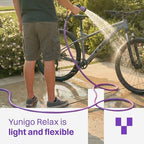 RELAX 100ft Expandable Purple Garden Hose – Lightweight No-Kink Design with Durable Aluminum Couplings, Spray Nozzle & Hose Mender for Home & Garden Watering - Image 4