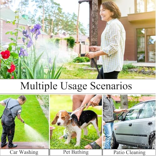 SagaSave 50FT Non-Expanding Garden Hose, Light & Flexible Water Hose - Burst-Resistant, Kink-Free, High-Pressure, All-Weather Use for Lawns, Gardens, and Outdoor Cleaning - Image 7