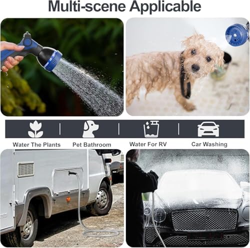 125ft 304 Stainless Steel Garden Hose, Heavy Duty Flexible Metal Water Pipe with Nozzles, Never Kink & Tangle, Puncture Resistant for Yard Outdoor (Silver) - Image 5