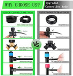 233FT Drip Irrigation System Kit with Quick-Connect System,33FT 1/2" Mainline & 200FT 1/4" Tubing,Brass Y-Type Splitter,Adjustable Nozzle Types.Garden Efficient Sprinkler System Kit - Image 5