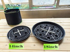 Plastic Plant Saucer Stand,2-Pack 18 19 inch, Elevated Plant Saucer Self-Watering Fabric Pot Base, Use Nonwoven Grow Bags, Plant Saucers Flower Pot Tray for Indoor-Outdoo and Grow Tents Greenhouses - Image 6