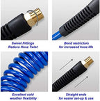 18 Pieces Air Compressor Accessories Kit with Recoil Poly Air Hose - Image 5