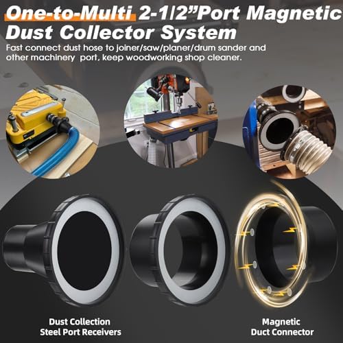 4 inch Magnetic Dust Collection Fittings for 5 Woodwork Shop Vac Machines - Image 6