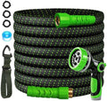 100FT Flexible Garden Hose & 10Modes Nozzle,Lightweight Water Hose,Kink-Free,All-Weather 3/4 in. Hose for RV,Boat,Car Wash,Garden,Yard,Camper,Outdoor NoneExpand (Green-Black,100 Ft) by Unknown