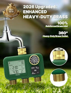 MOES 3 Zone Water Timer, Brass Fittings, Sequential Watering, No Wi-Fi - Image 2