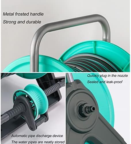 Retractable Garden Hose Reel with Spray Nozzle, Wall/Floor Mounted for Easy Watering, Car Washing, and Pet Cleaning - Image 4