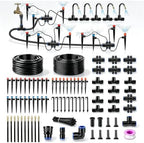 230FT Drip Irrigation System, Garden Watering Kit with 33FT 1/2 in Main Tube, 197FT 1/4 in Tube, 40 Adjustable Emitters, Misters and Sprayers for Raised Beds Greenhouse, Size: 230FT by Apgooface
