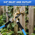 Garden Hose Splitter, Brass Hose Splitter 2 Way Heavy Duty, Leakproof Water Spigot Splitter with Stainless Steel Long Handle, Durable All-Metal Y Adapter with Shut-Off Valve, 3/4 GHT Splitter - Image 6