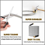 Flexible Metal Garden Hose 50ft Heavy Duty Water Hose - Image 4