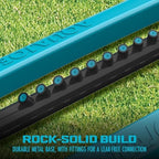 Aqua Joe Oscillating Sprinkler with Adjustable Spray, 16 Clog-Resistant Nozzles, Metal Base & 3600 Square Foot Coverage, Compatible with Garden Hoses - Image 6