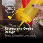 New Star Foodservice Plastic Squeeze Bottles, 24oz, 6 pk, Clear - Image 5