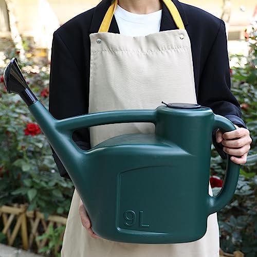 2+ Gallon Watering Can for Outdoor Plants,Large Garden Watering Can with Long Spout, Lid and Detachable Sprinkler Head, Leak Proof Heavy Duty Plastic Watering Pot for Indoor Plants - 9L - Image 6