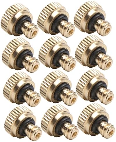 balacoo 48pcs Brass Misting Nozzle Low Pressure Atomizing Spray Nozzles for Cooling System Leak Design for Outdoor Misting Systems and Irrigation Applications by balacoo