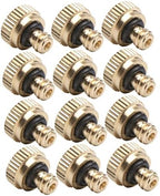 balacoo 48pcs Brass Misting Nozzle Low Pressure Atomizing Spray Nozzles for Cooling System Leak Design for Outdoor Misting Systems and Irrigation Applications by balacoo