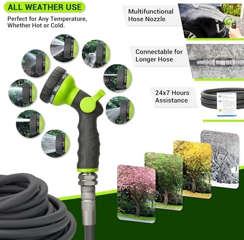 100FT Heavy Duty Garden Hose, 100 FT x 1/2 ID Durable Outdoor Water Hose - Image 4