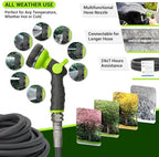 100FT Heavy Duty Garden Hose, 100 FT x 1/2 ID Durable Outdoor Water Hose - Image 4