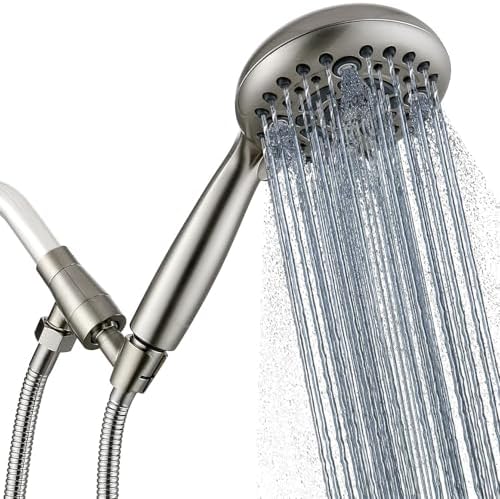 G-Promise High Pressure 6 Mode Hand Held Shower Head with Extra Long Hose by G-Promise